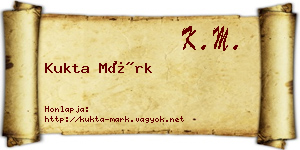 Kukta Márk névjegykártya